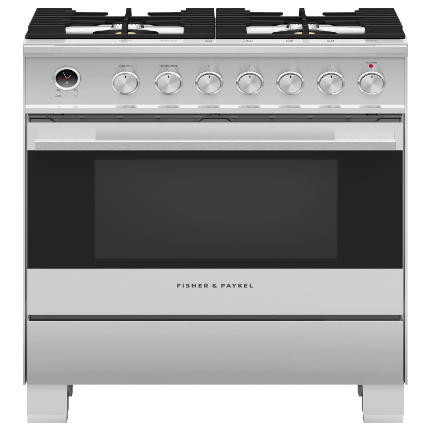 FISHER & PAYKEL OR30SDG6X1 30" Series 9 Contemporary 4 Burner Dual Fuel Self-Cleaning Range in Stainless Steel - OR30SDG6X1