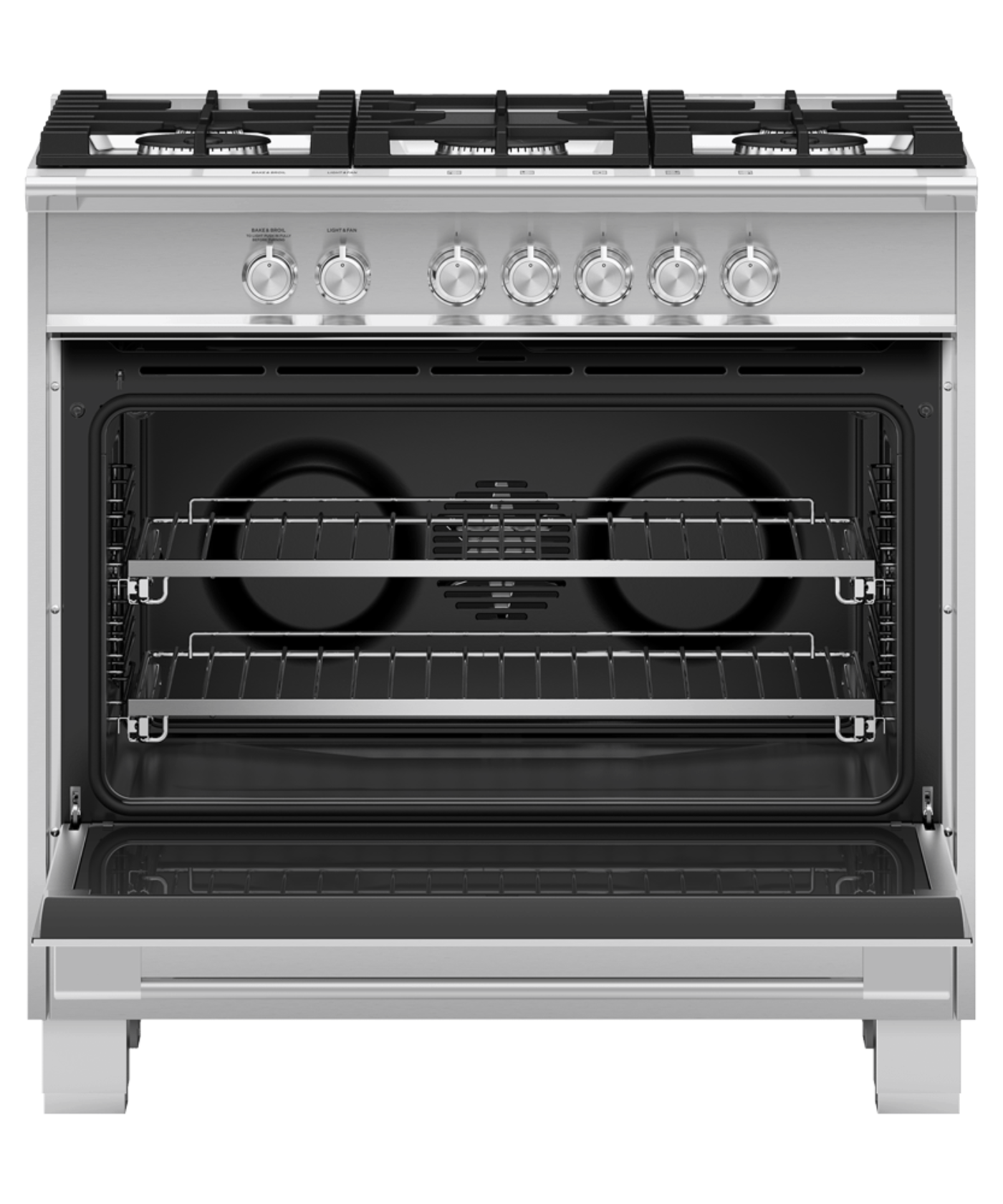 FISHER & PAYKEL OR36SCG4X1 36" Series 7 Classic 5 Burner Gas Range in Stainless Steel - OR36SCG4X1