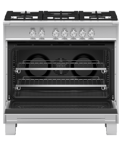 FISHER & PAYKEL OR36SCG4X1 36" Series 7 Classic 5 Burner Gas Range in Stainless Steel - OR36SCG4X1