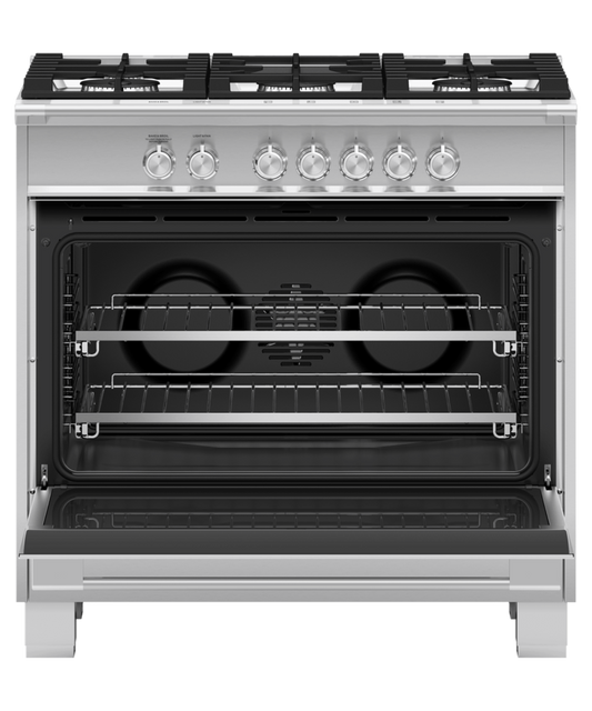 FISHER & PAYKEL OR36SCG4X1 36" Series 7 Classic 5 Burner Gas Range in Stainless Steel - OR36SCG4X1