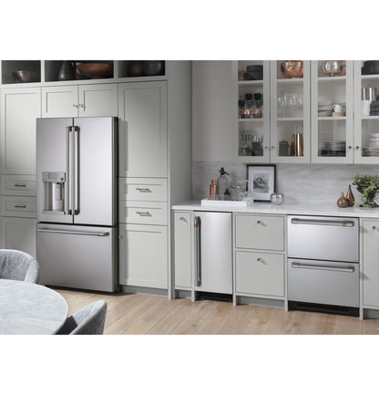 CAFE CYE22UP2MS1 CAFé™ ENERGY STAR® 22.1 Cu. Ft. Smart Counter-Depth French-Door Refrigerator with Keurig® K-Cup® Brewing System in Stainless Steel - CYE22UP2MS1