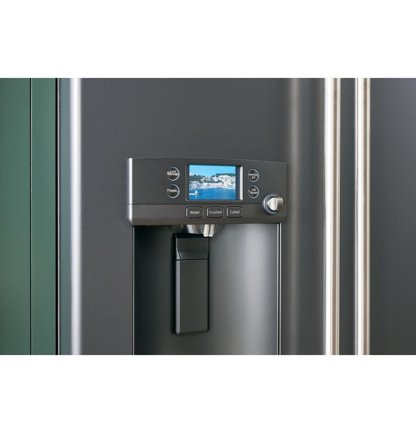 CAFE CYE22UP2MS1 CAFé™ ENERGY STAR® 22.1 Cu. Ft. Smart Counter-Depth French-Door Refrigerator with Keurig® K-Cup® Brewing System in Stainless Steel - CYE22UP2MS1
