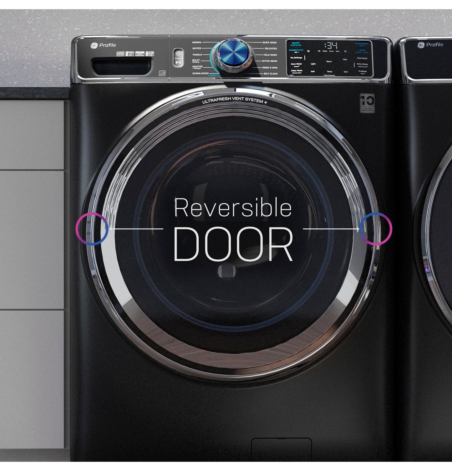 GE APPLIANCES PFW955SPWGN GE Profile™ 5.5 cu. ft. Capacity Smart Front Load ENERGY STAR® Steam Washer with UltraFresh Vent System+ and Smart Wash & Smart Rinse Green - PFW955SPWGN