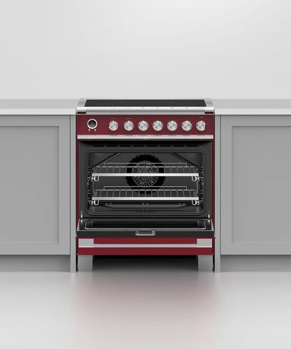 FISHER & PAYKEL OR30SCI6R1 30" Series 9 Classic 4 Zone Induction Self-Cleaning Range Red - OR30SCI6R1
