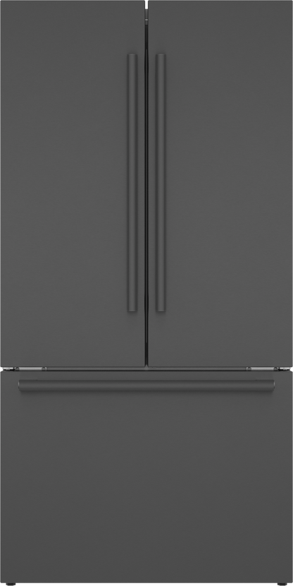 BOSCH B36CT80SNB 800 Series, French Door Bottom freezer, multi door, 36'', Black inox-antifingerprint Black in Stainless Steel - B36CT80SNB