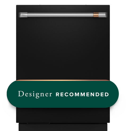 CAFE  CustomFit ENERGY STAR Stainless Interior Smart Dishwasher with Ultra Wash Top Rack and Dual Convection Ultra Dry, LED Lights, 39 dBA Black - CDT888P3VD1