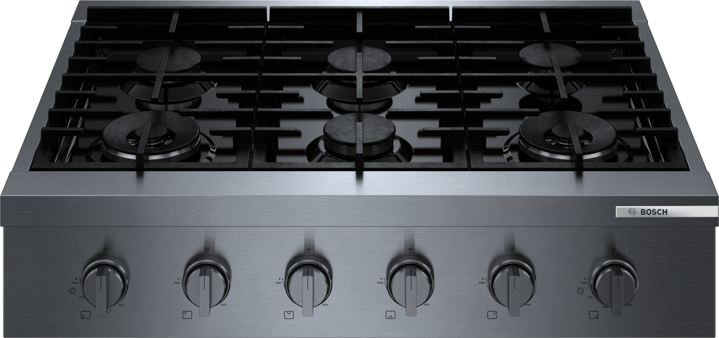 BOSCH RGM8658UC 800 Series, Professional Rangetop, 36 " in Stainless Steel - RGM8658UC