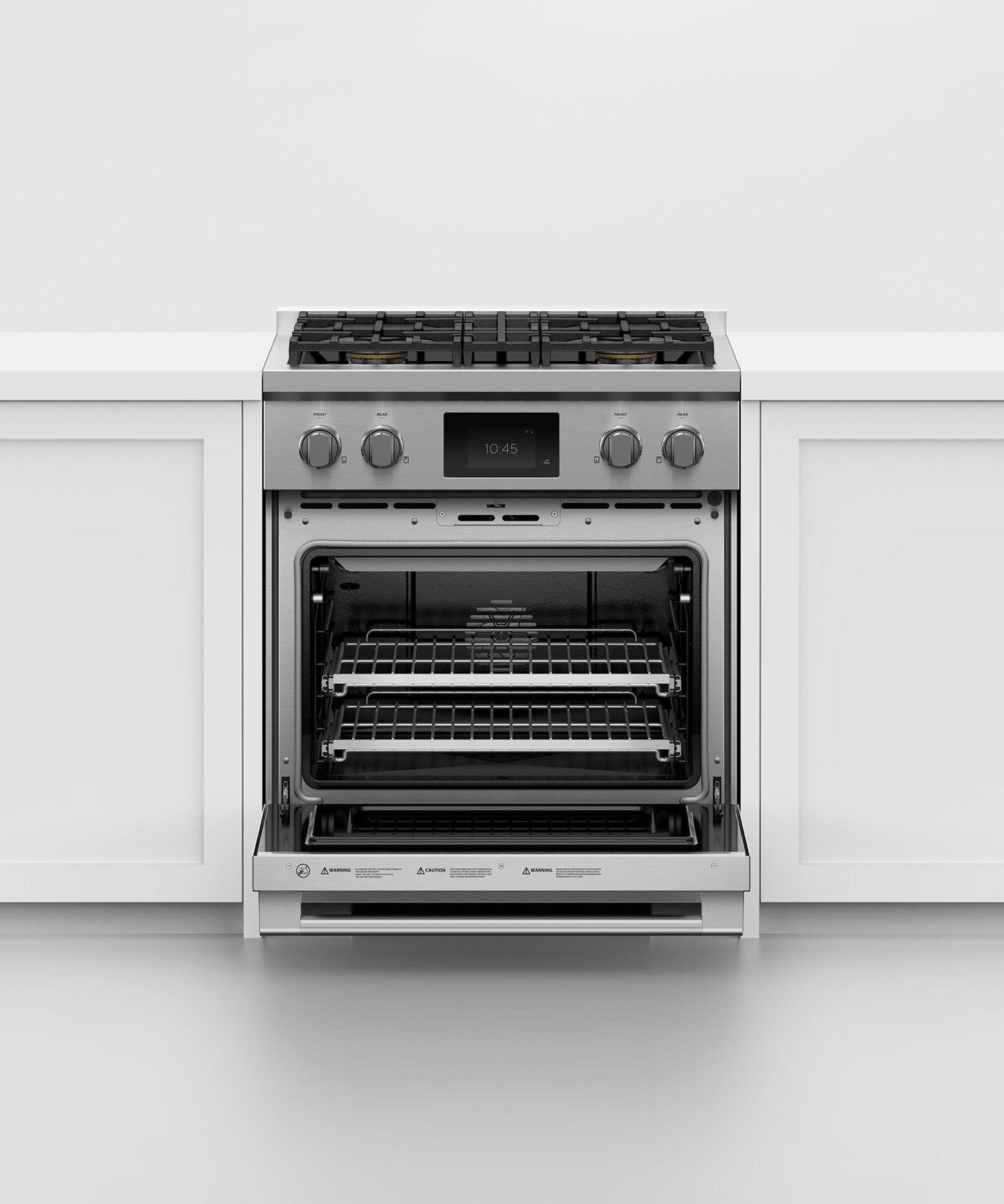 FISHER & PAYKEL RDV3304L 30" Series 9 Professional Dual Fuel 4 Burner Self-Cleaning Range in Stainless Steel - RDV3304L