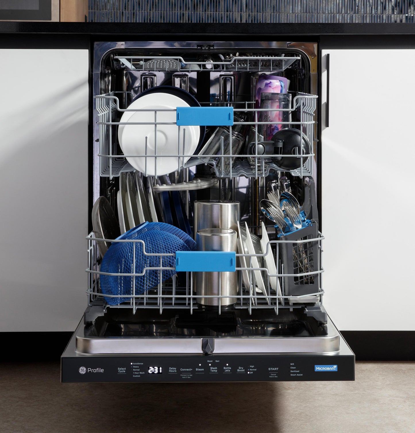 GE APPLIANCES PDP715SYVFS GE Profile™ ENERGY STAR® Fingerprint Resistant Top Control Stainless Interior Dishwasher with Microban™ Antimicrobial Technology in Stainless Steel - PDP715SYVFS