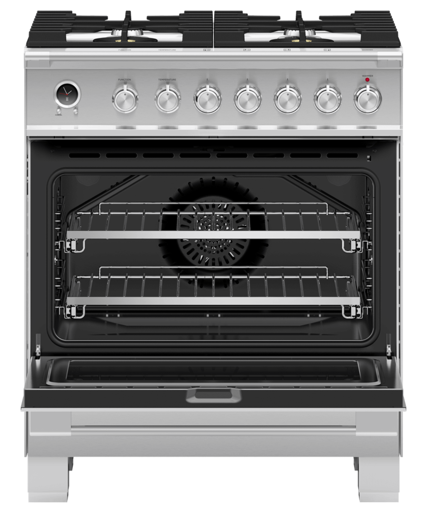 FISHER & PAYKEL OR30SCG6X1 30" Series 9 Classic 4 Burner Dual Fuel Self-Cleaning Range in Stainless Steel - OR30SCG6X1