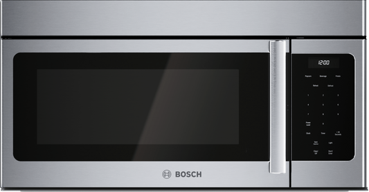 BOSCH HMV3054U 300 Series, Over-The-Range Microwave, 30'', Door Hinge: left in Stainless Steel - HMV3054U