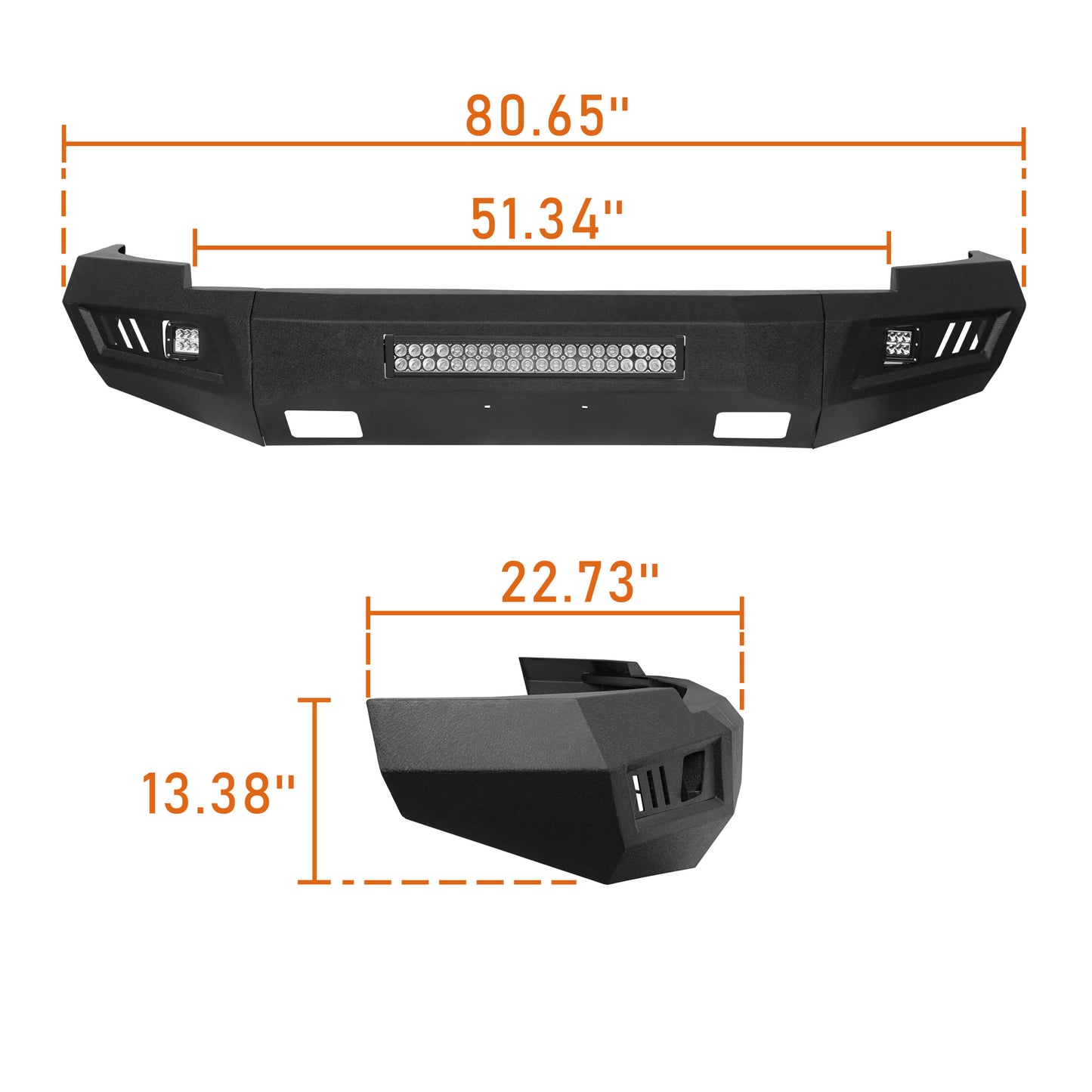 Hooke Road Front Bumper HR(07-13 Chevy Silverado 1500 Gen 2) - HE.9021