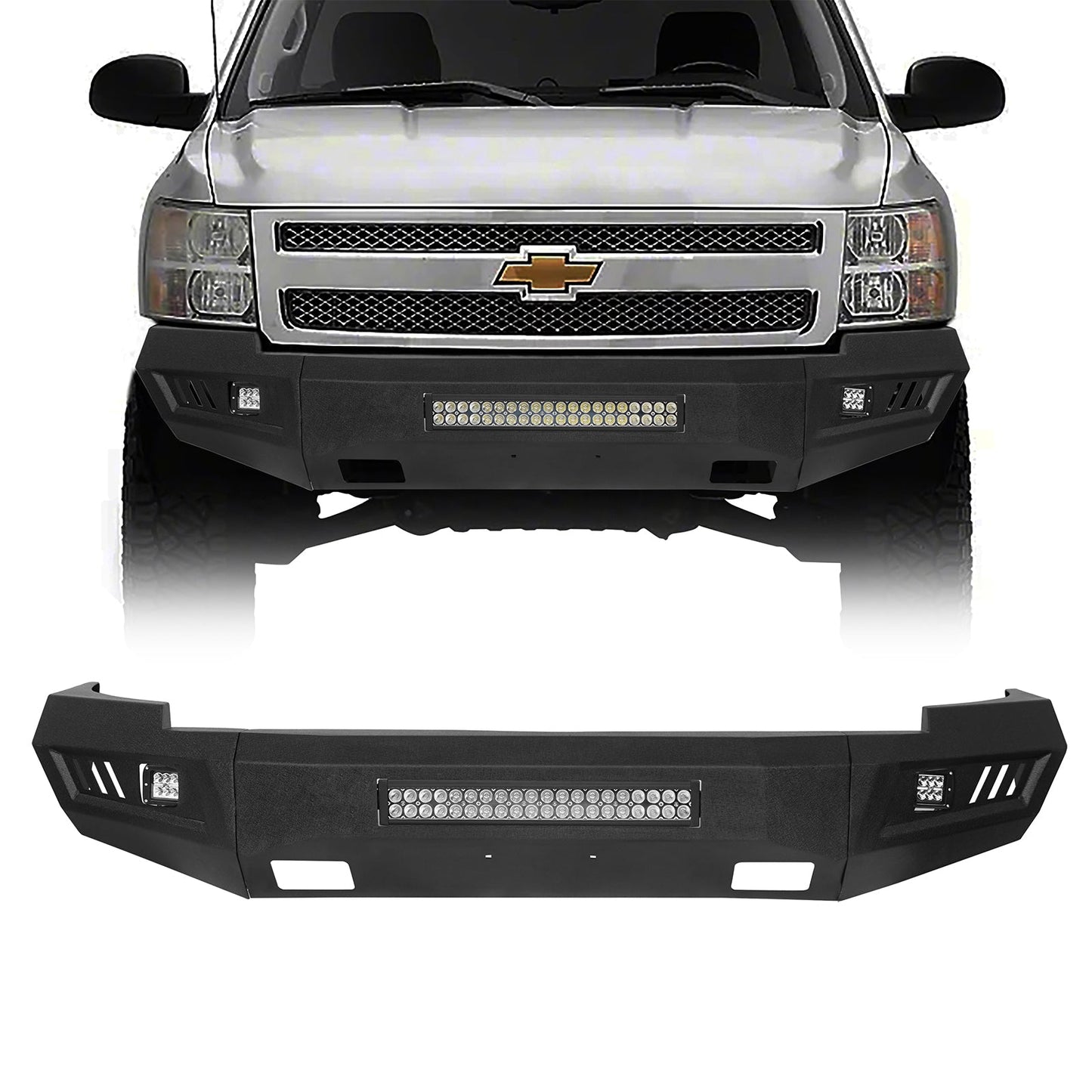 Hooke Road Front Bumper HR(07-13 Chevy Silverado 1500 Gen 2) - HE.9021