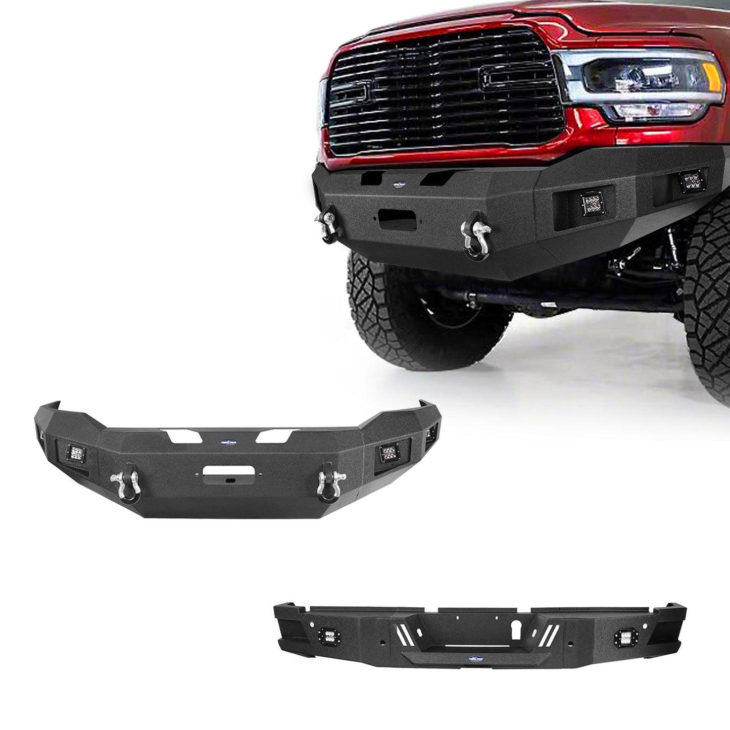Hooke Road Front Bumper & Rear Bumper(19-24 Ram 2500 3500) - HE.6300AB&HE.6304