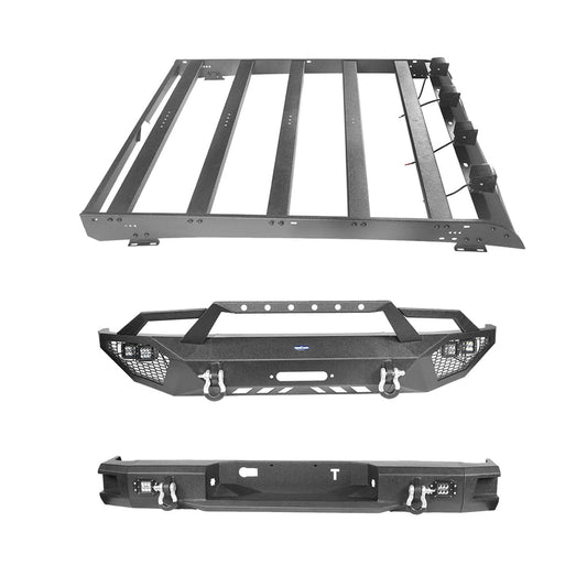Hooke Road Front Bumper / Back Bumper / Roof Rack(14-21 Toyota Tundra Crewmax) - HE.5000A&HE.5000B&HE.5003&HE.5004