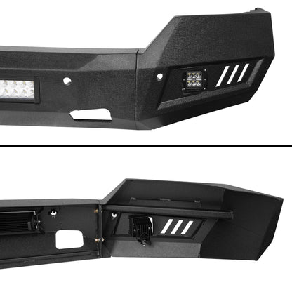 Silverado Front Bumper & Rear Bumper Combo w/LED Lights For Chevy Silverado 1500 - Hooke Road - HE.9021&HE.9024