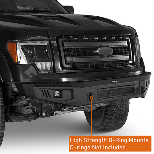 Hooke Road Full-Width Front Bumper & Rear Bumper Back Bumper(09-14 Ford F-150, Excluding Raptor)