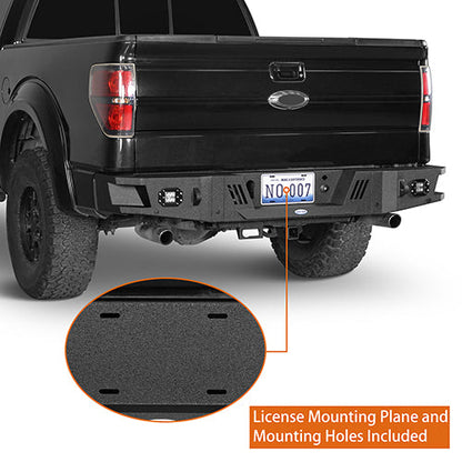 Hooke Road Full-Width Front Bumper & Rear Bumper Back Bumper(09-14 Ford F-150, Excluding Raptor)