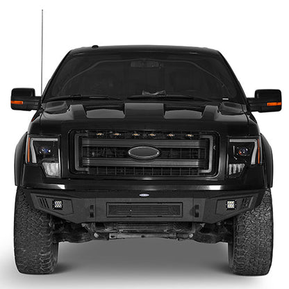 Hooke Road Full-Width Front Bumper & Rear Bumper Back Bumper(09-14 Ford F-150, Excluding Raptor)