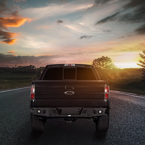 Hooke Road Full-Width Front Bumper & Rear Bumper Back Bumper(09-14 Ford F-150, Excluding Raptor)