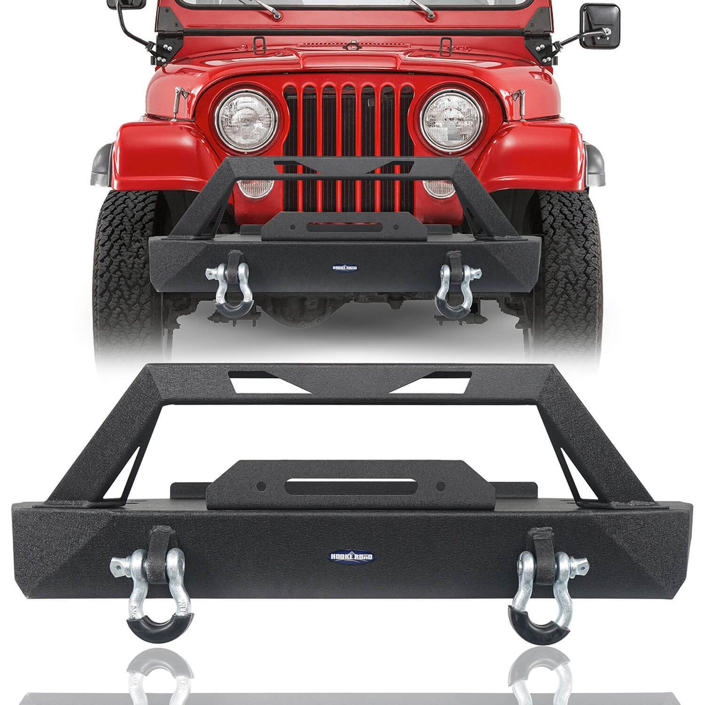 Hooke Road Front Bumper & Rear Bumper (76-86 Jeep Wrangler CJ5&CJ7) - HE.9015&HE.9016