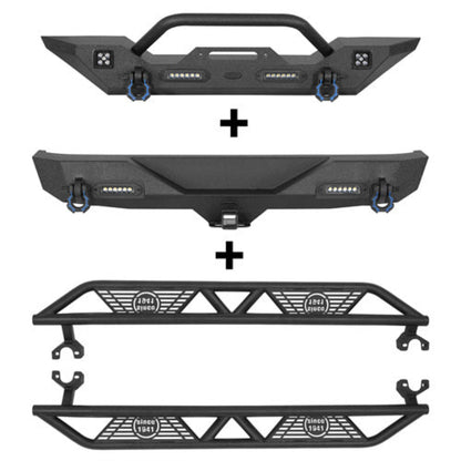Hooke Road Front Bumper / Rear Bumper / Side Steps(07-18 Jeep Wrangler JK) - HE.2013+HE.3018-1+HE.2030