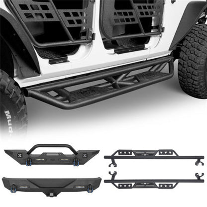 Hooke Road Front Bumper / Rear Bumper / Side Steps(07-18 Jeep Wrangler JK) - HE.2010-1&HE.3018-1&HE.2030