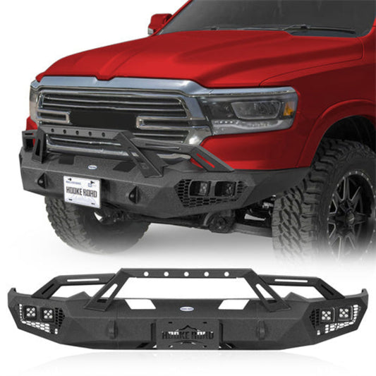 Hooke Road Front Bumper for 2019-2024 Ram 1500 (Excluding EcoDiesel, Rebel & TRX) - HE.6036A&HE.6036B
