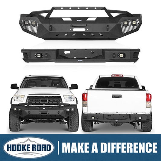 Hooke Road Front Bumper w/Hoop & Rear Bumper(07-13 Toyota Tundra) - HE.5200A&HE.5200B&HE.5201