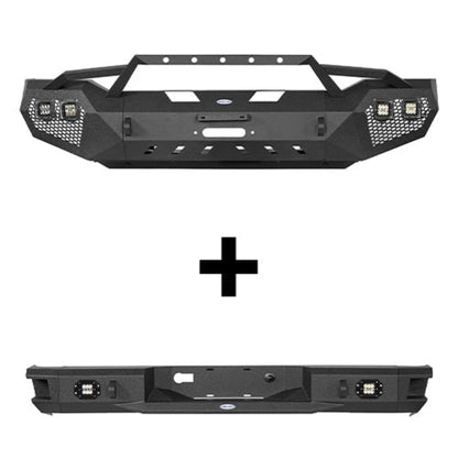 Hooke Road Front Bumper w/Hoop & Rear Bumper(07-13 Toyota Tundra) - HE.5200A&HE.5200B&HE.5201