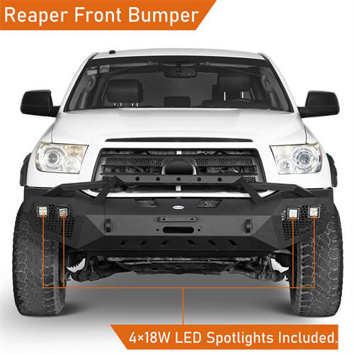 Hooke Road Front Bumper w/Hoop & Rear Bumper(07-13 Toyota Tundra) - HE.5200A&HE.5200B&HE.5201