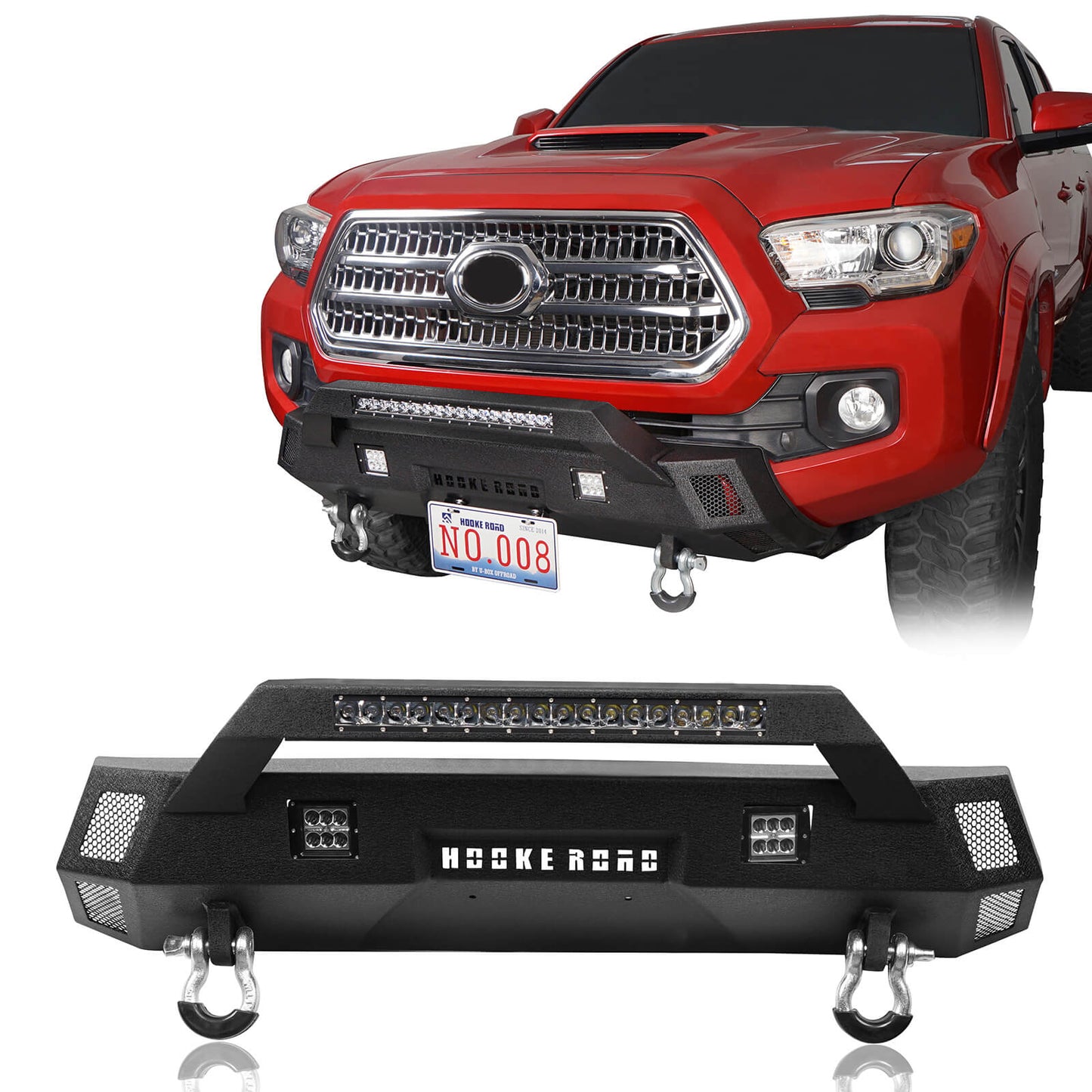 Hooke Road Front & Rear Bumpers Combo(16-23 Toyota Tacoma 3rd Gen) - HE.4202&HE.4200-1