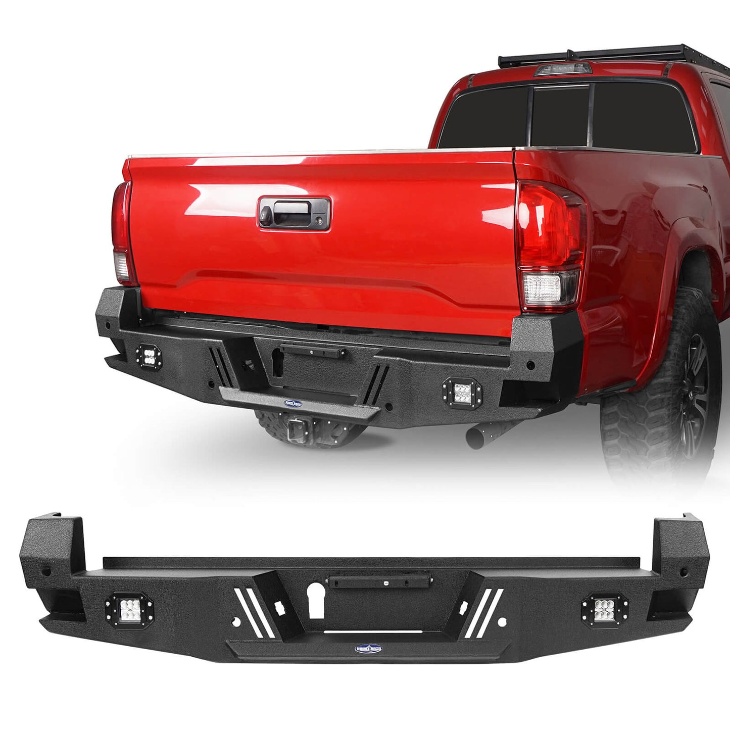 Hooke Road HR Front & Rear Bumpers Combo(16-23 Toyota Tacoma 3rd Gen) - HE.4204&HE.4202