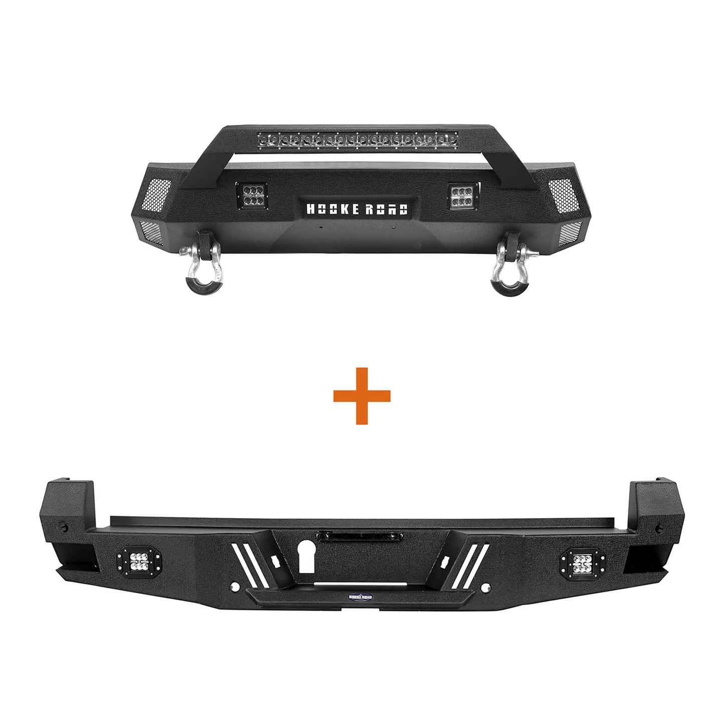 Hooke Road HR Front & Rear Bumpers Combo(16-23 Toyota Tacoma 3rd Gen) - HE.4204&HE.4202