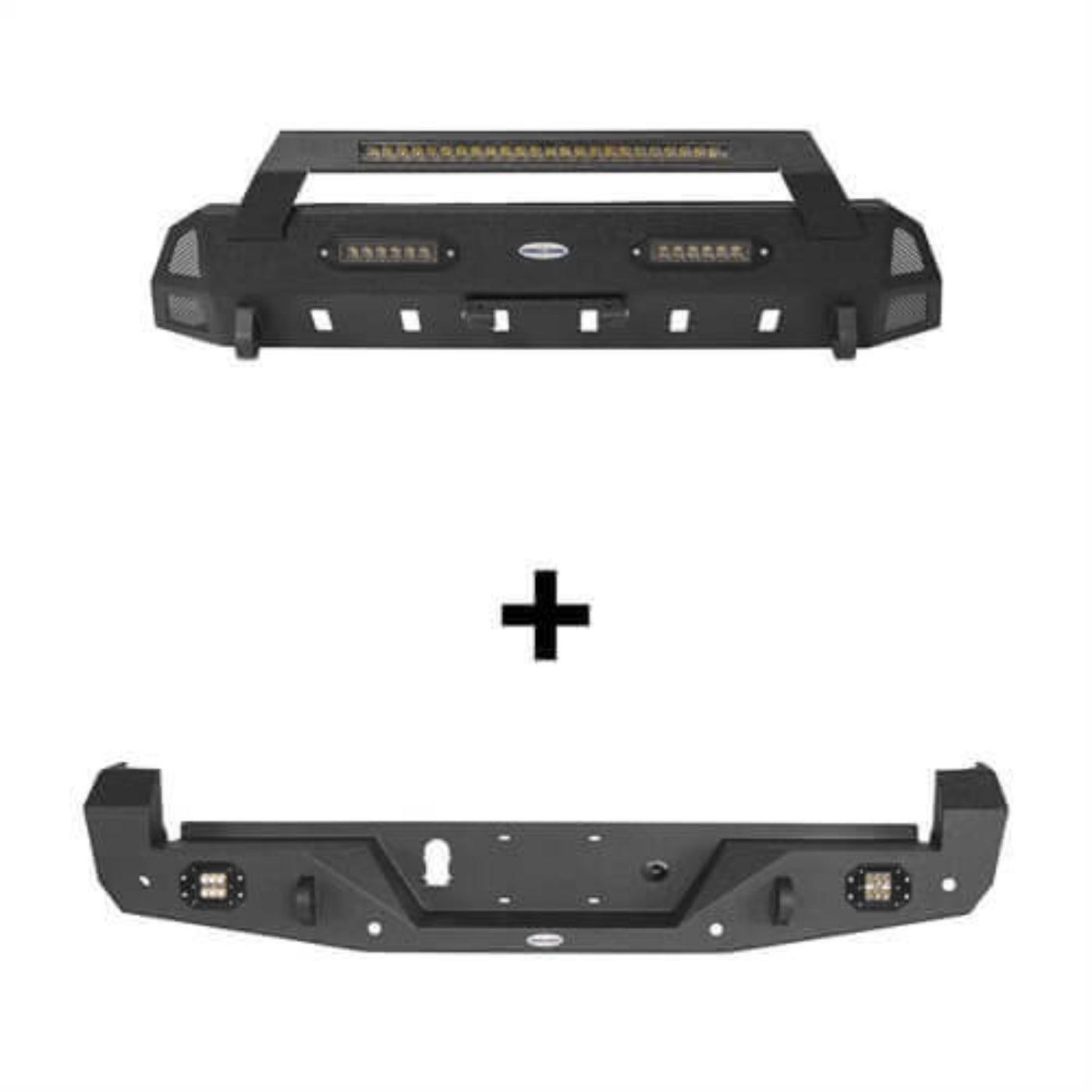 Hooke Road Front & Rear Bumpers Combo(16-23 Toyota Tacoma 3rd Gen) - HE.4203&HE.4200-1