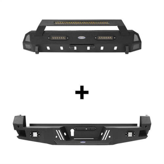 Hooke Road HR Front & Rear Bumpers Combo(16-23 Toyota Tacoma 3rd Gen) - HE.4204&HE.4203