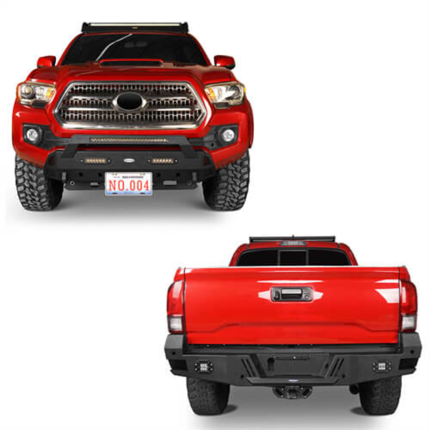 Hooke Road HR Front & Rear Bumpers Combo(16-23 Toyota Tacoma 3rd Gen) - HE.4204&HE.4203