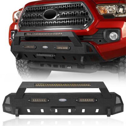 Hooke Road HR Front & Rear Bumpers Combo(16-23 Toyota Tacoma 3rd Gen) - HE.4204&HE.4203