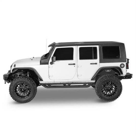Front & Rear Tube Fender Flares Kit For 2007-2018 Jeep Wrangler JK - Hooke Road - HE.2086