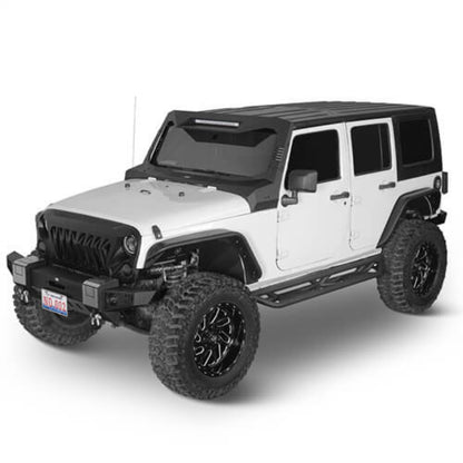 Front & Rear Tube Fender Flares Kit For 2007-2018 Jeep Wrangler JK - Hooke Road - HE.2086