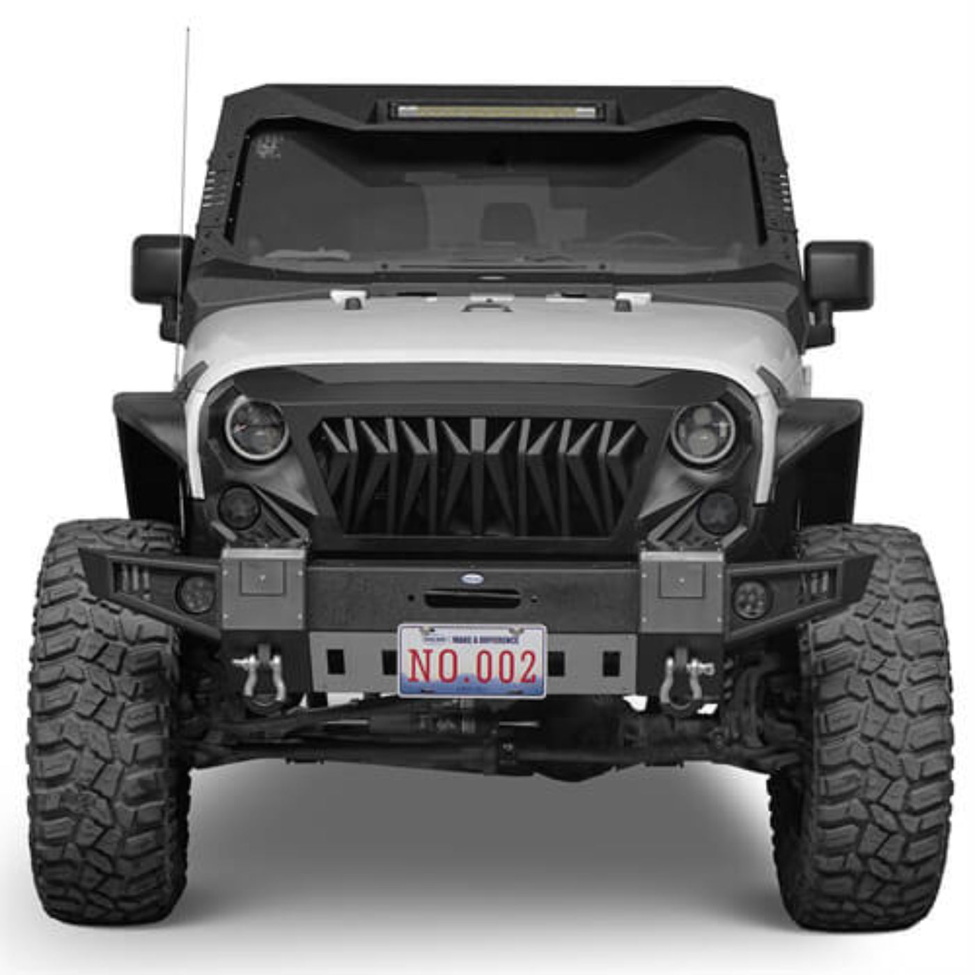 Front & Rear Tube Fender Flares Kit For 2007-2018 Jeep Wrangler JK - Hooke Road - HE.2086