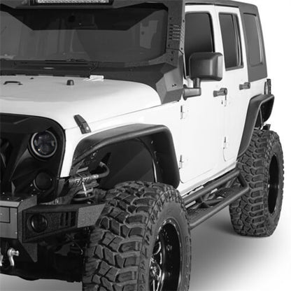 Front & Rear Tube Fender Flares Kit For 2007-2018 Jeep Wrangler JK - Hooke Road - HE.2086