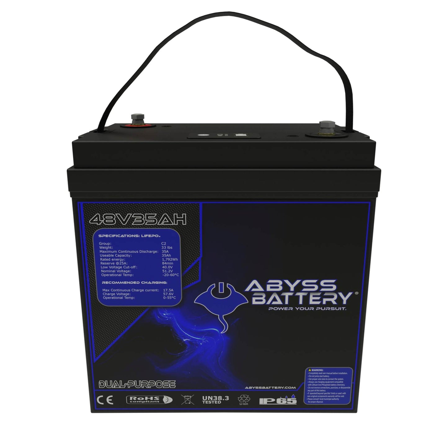 Abyss Battery 48V 35Ah GC2 Lithium Golf Cart Battery - AB-48V35-BT