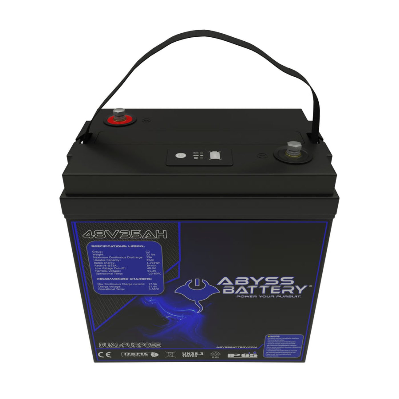 Abyss Battery 48v 35ah Gc2 Lithium Golf Cart Battery - AB-48V35-BT