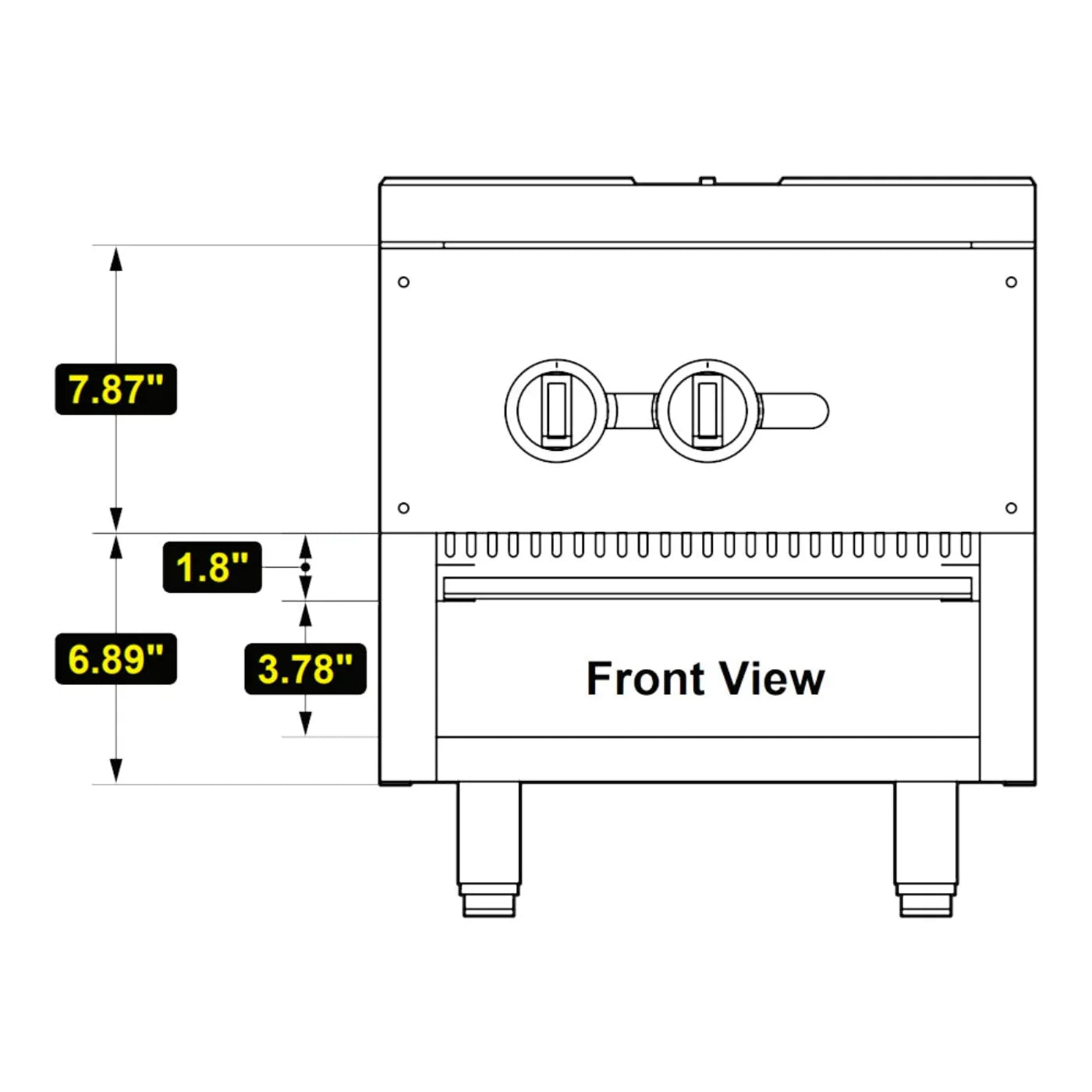 Serv-Ware SSSP-1 18” Dual Ring Cast Iron Stock Pot with 1 Burner and 1 Open Front Cabinet, Natural Gas, 110,000 BTU - SSSP-1