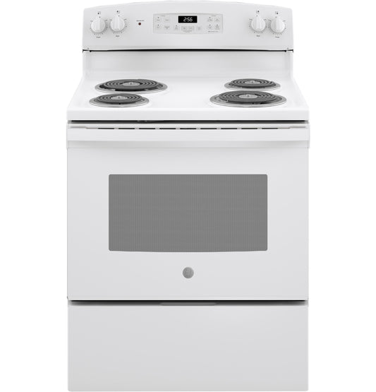 GE APPLIANCES 30" Free-Standing Self-Clean Electric Range White - JB256DMWW