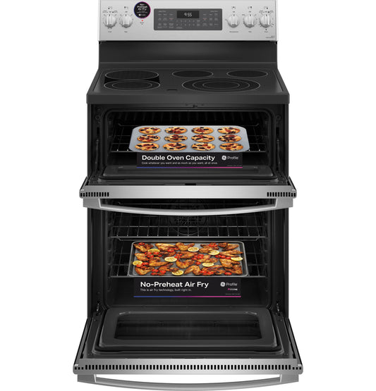 GE APPLIANCES PB965YPFS GE Profile™ 30" Smart Free-Standing Electric Double Oven Convection Range with No Preheat Air Fry in Stainless Steel - PB965YPFS