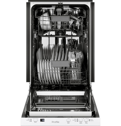 GE APPLIANCES GE Profile 18" ADA Compliant in Stainless Steel Interior Dishwasher with Sanitize Cycle White - PDT145SGLWW
