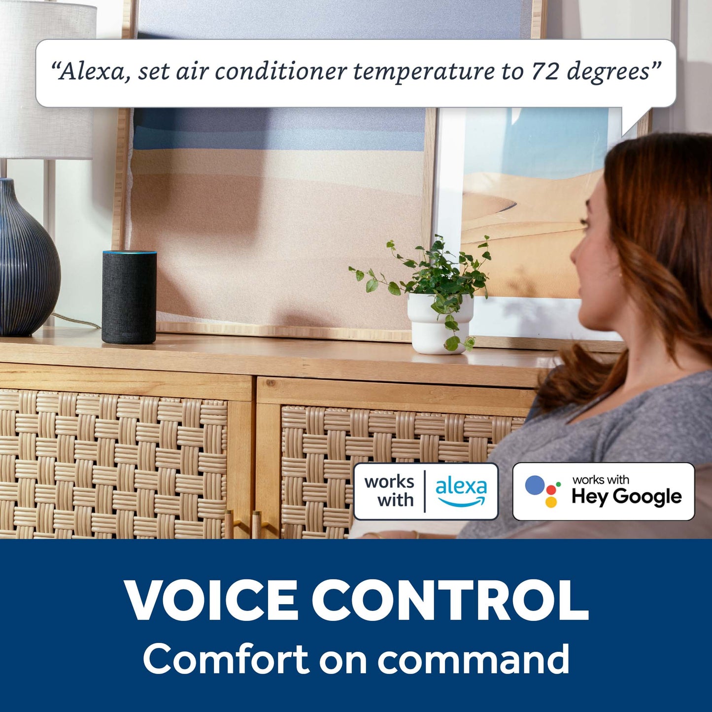 GE APPLIANCES AWGH08WWF GE® 8,000 BTU Smart Heat/Cool Electronic Window Air Conditioner for Medium Rooms up to 350 sq. ft. White - AWGH08WWF