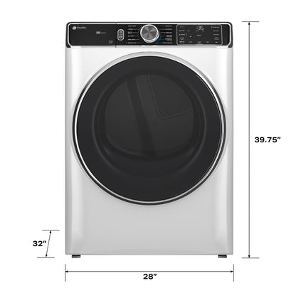 GE APPLIANCES PFD87ESSVWW GE Profile™ 7.8 cu. ft. Capacity Smart Front Load Electric Dryer with Steam and Sanitize Cycle White - PFD87ESSVWW